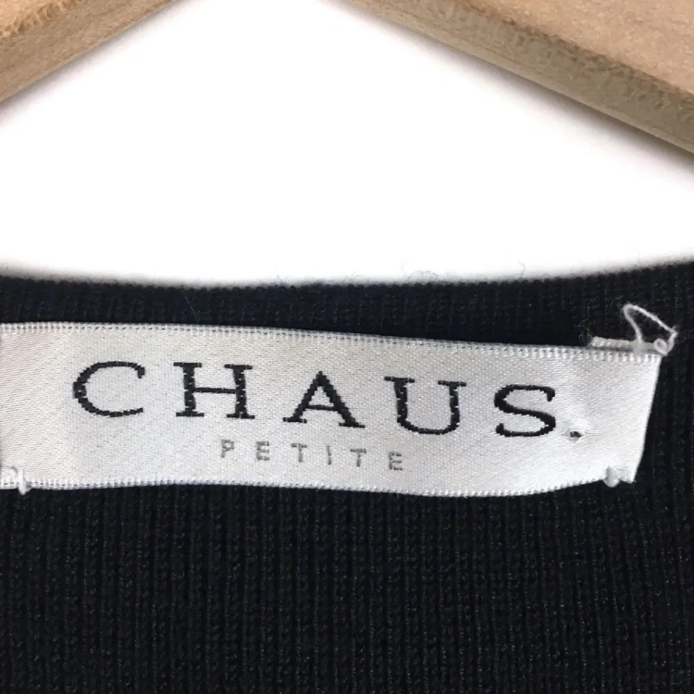 CHAUS Vest Silk Sweater Knit Embroidered Floral Dark Academia Petite Size Medium - Picture 4 of 6